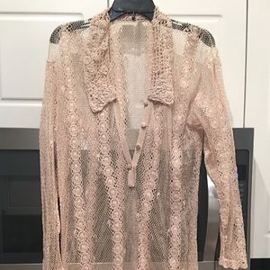 🌹Final Price🌹Tan Crocheted Flapper Gatsby Dress